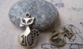 REF. CM00101 COLGANTE GATO BRONCE MEDIDA 16 X 22 MM 0,60 EUROS / Unidad
